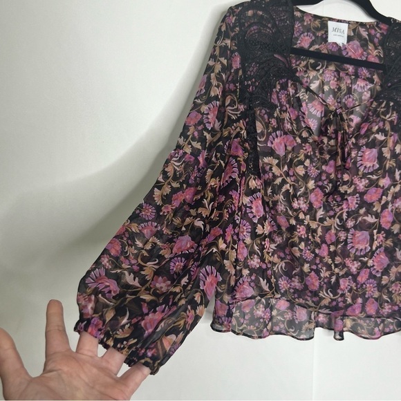 MISA LOS ANGELES NWOT Rosie Rosetta Fleur Blouse Top - Picture 4 of 9
